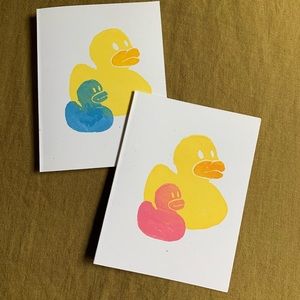 Original Printed “Duck with Duckling” Blank Cards